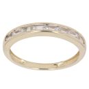 14ct Yellow Gold Cubic Zirconia Half Eternity Ring