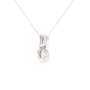 18ct White Gold 0.75ct Diamond Pendant And Chain 18"