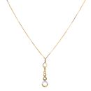 22ct Yellow and White Gold Circles Pendant and Chain 18"