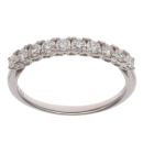 18ct White Gold 0.50ct Brilliant Cut Diamond Half Eternity Ring