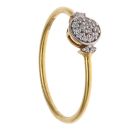 22ct Yellow Gold Cubic Zirconia Cluster Ring