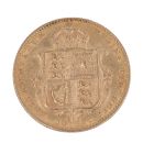 1892 Victoria Head of UK Shield Half Sovereign Coin