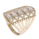 14ct Yellow Gold Cubic Zirconia Stone Set Ring