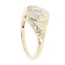 9ct Yellow Gold 0.05ct Diamond Signet Ring