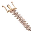9ct Yellow and White Gold 0.50ct Single Cut Diamond Bracelet 7"