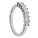 Platinum 0.75ct Princess Cut Diamond Seven Stone Eternity Ring
