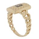 14ct Yellow Gold Monaco Classic Flex Link Signet Ring