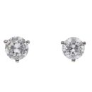 18ct White Gold 1.00ct Brilliant Cut Diamond Stud Earrings