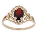 9ct Yellow Gold Garnet Single Stone Ring