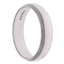 9ct White Gold Milgrain Wedding Band 5mm