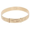 9ct Yellow Gold Patterned Expanding Bangle