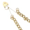 9ct Yellow Gold Heart Charm Bracelet 7"