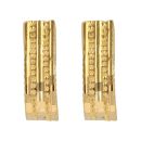 22ct Yellow Gold D Cut J Stud Earrings