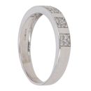 18ct White Gold 0.20ct Brilliant Cut Diamond Two Row Ring