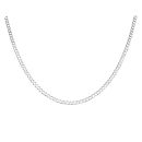 Silver Curb Chain 20" By Icesia Gents