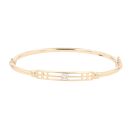 9ct Yellow Gold Cubic Zirconia Rennie Mac Hinged Bangle