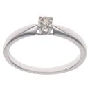 9ct White Gold 0.15ct Brilliant Cut Diamond Solitaire Ring