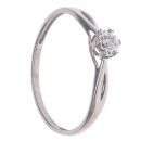 9ct White Gold 0.05ct Brilliant Cut Diamond Solitaire Ring