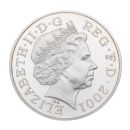 2001 Elizabeth II 5 Pounds UK Coin