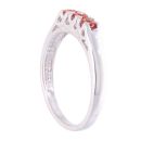 9ct White Gold Orange Gem Stone Set Ring