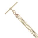 9ct Yellow Gold Two Row Fancy T-Bar Heart Bracelet 7"
