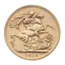1912 George V Large Head UK Full Sovereign Coin
