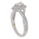 18ct White Gold 0.55ct Brilliant and Pear Cut Diamond Cluster Ring