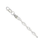 9ct White Gold Twist Bracelet 7.5"