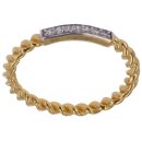22ct Yellow Gold Cubic Zirconia Twist Ring