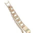 9ct Yellow Gold Patterned Curb ID Bracelet 7.5"