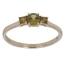 9ct Yellow Gold Three Stone Peridot Ring