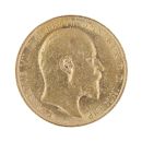 1910 Edward VII Large Head UK Full Sovereign Coin