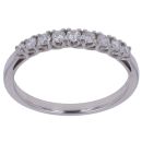 18ct White Gold 0.33ct Brilliant Cut Diamond Half Eternity Ring