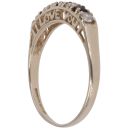 9ct Yellow Gold Cubic Zirconia and Sapphire Half Eternity Ring