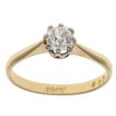 18ct Yellow Gold 0.65ct Brilliant Cut Diamond Solitaire Ring