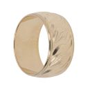 9ct Yellow Gold Patterned Wedding Band 10mm