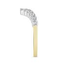 9ct Yellow Gold Lab Grown Diamond Clawset Wishbone Ring G VS