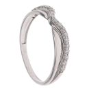 9ct White Gold 0.20ct Brilliant Cut Diamond Wishbone Ring