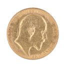 1908 Edward VII Large Head UK Full Sovereign Coin