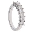 18ct White Gold 1.00ct Princess Cut Diamond Seven Stone Eternity Ring