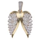 14ct Yellow Gold Monaco Cubic Zirconia Wings Pendant