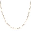 9ct Yellow Gold Diamond Cut Figaro Chain 24"