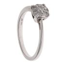 9ct White Gold 0.20ct Brilliant Cut Diamond Cluster Ring