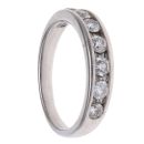18ct White Gold 0.65ct Brilliant Cut Diamond Half Eternity Ring