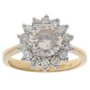 18ct Yellow Gold 2.85ct Brilliant Cut Diamond Cluster Ring