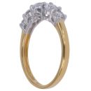 Gold Plated Silver Cubic Zirconia Five Stone Ring