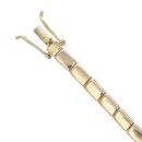 14ct Yellow Gold Cubic Zirconia and Pink Topaz Bracelet 7"