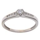 9ct White Gold 0.15ct Diamond Solitaire Ring