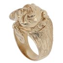 9ct Yellow Gold Bulldog With Tag Signet Ring