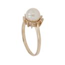 9ct Yellow Gold Single Stone Pearl Ring